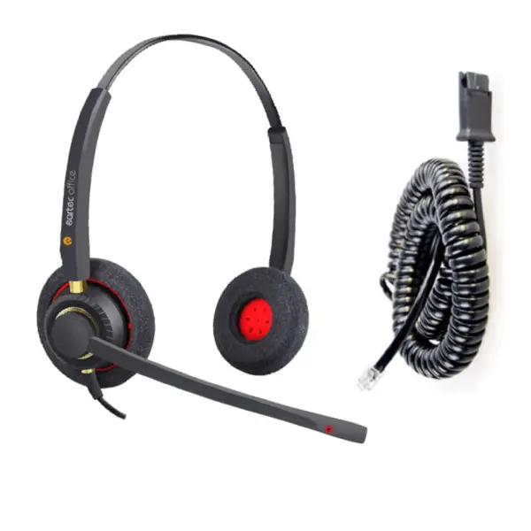 Eartec 510D Headset with QD002A Bottom Cable